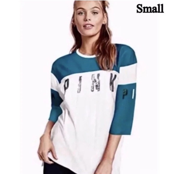 PINK Victoria's Secret Tops - Victoria's Secret PINK Bling Sequin Graphic Women's Tee, size xs